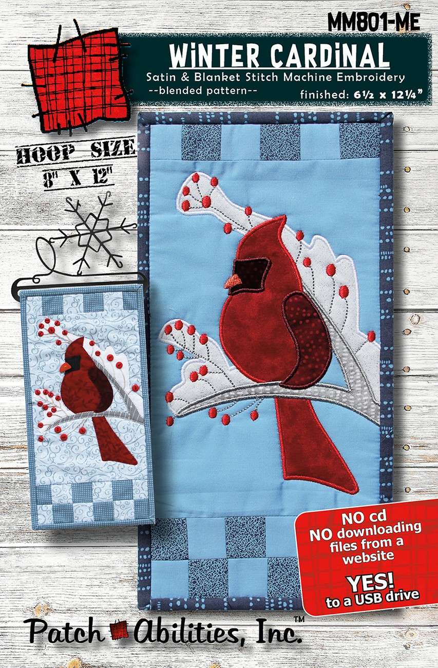 Adorable Winter Cardinal Machine Embroidery Pattern - Get Yours Now!