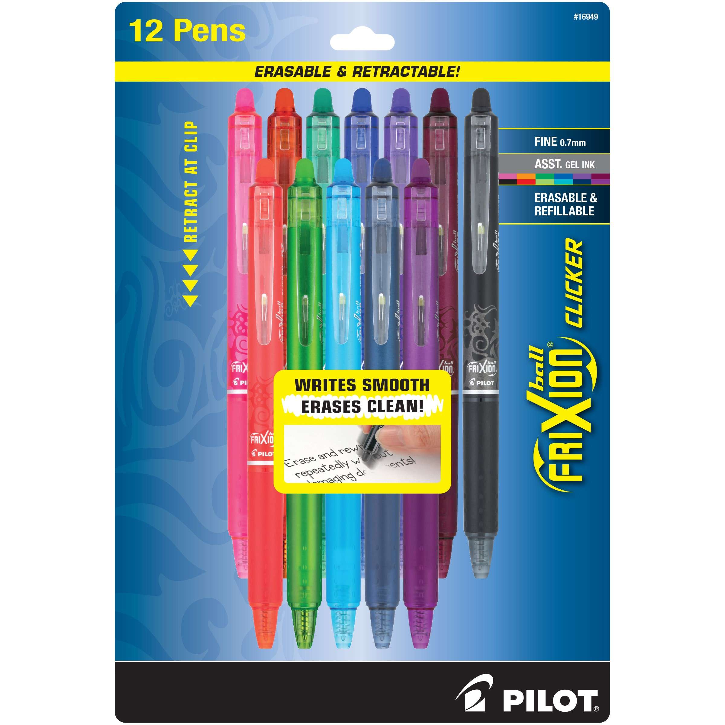 Frixion Clicker 12-Piece Assortment: Your Erasable Pen Solution