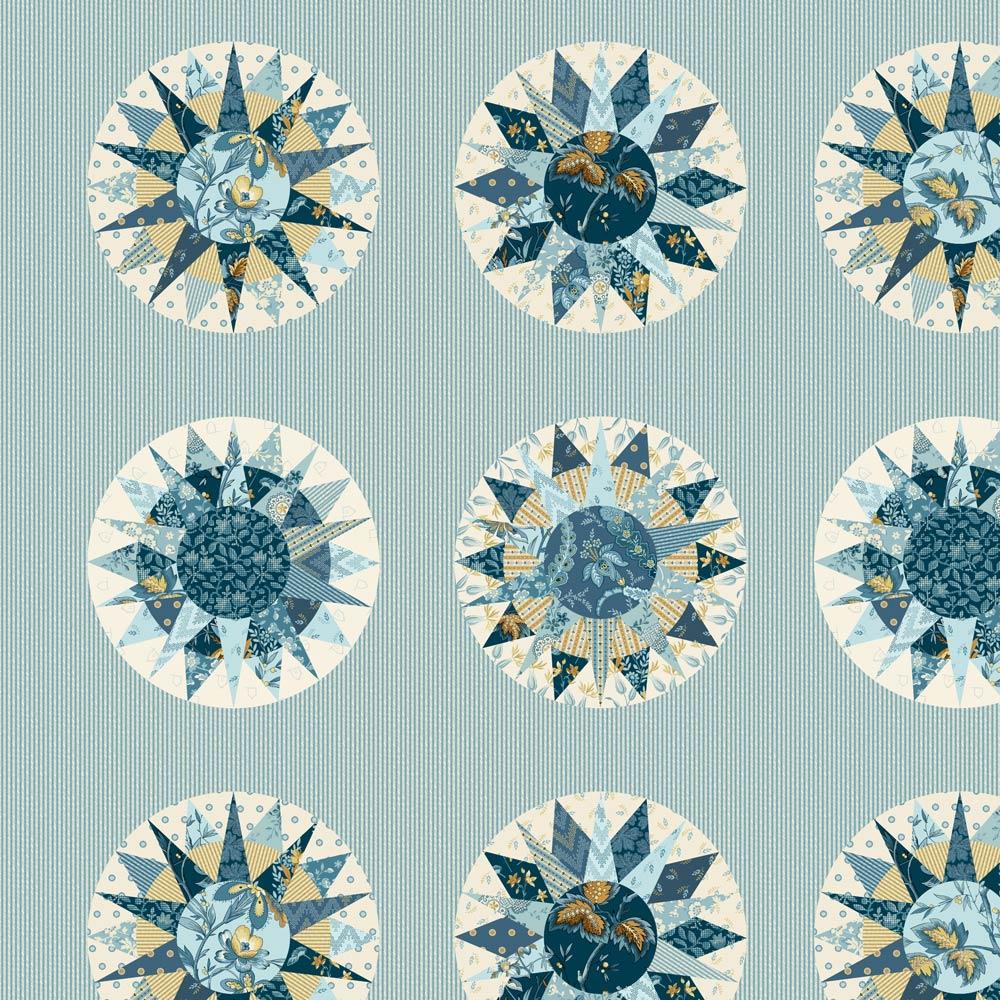 Andover Beach House Compass 108-Inch Wide Fabric by the Yard