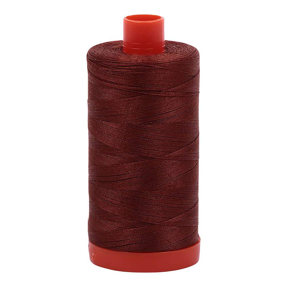Gorgeous Copper Brown 50wt Aurifil 100% Cotton Mako Thread - Large Spool with 1,422 Yards!