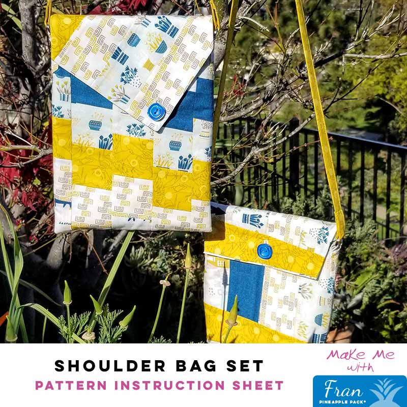Fran Pineapple Pack Pattern Shoulder Bag Set - Craft Your Dream Bags!