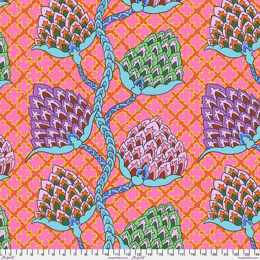 FreeSpirit - Kaffe Fassett's Paisley Flower Fuchsia Fabric Yardage from the Kaffe Fassett Collective