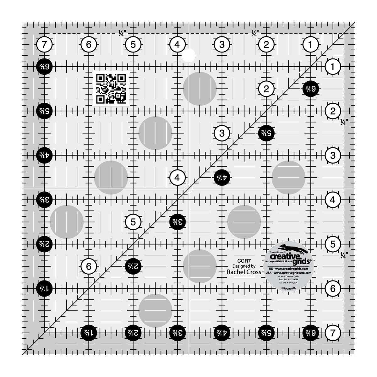 Incredible Creative Grids 7-1/2in Square Quilt Ruler