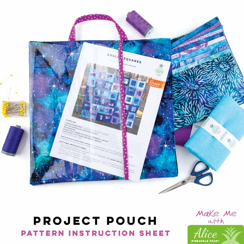 Alice Pineapple Pack Pattern Project Pouch - Your Sewing Essential!