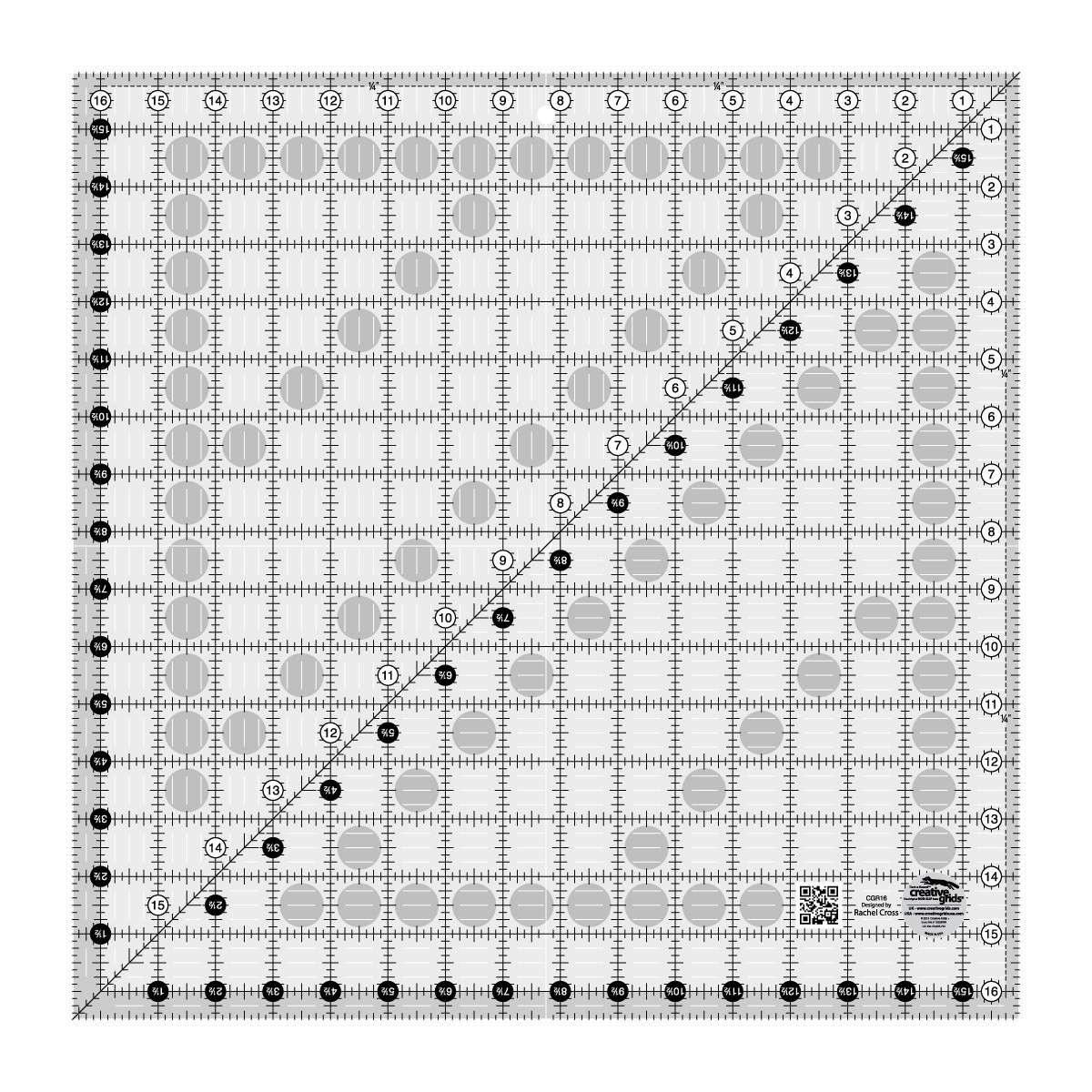 Incredible Creative Grids 16-1/2 Inch Square Quilt Ruler - A Must-Have for Quilters!