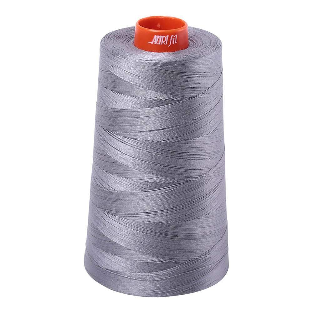 Gorgeous Grey 50wt Aurifil 100% Cotton Mako Thread Cone - 6,452 Yards!