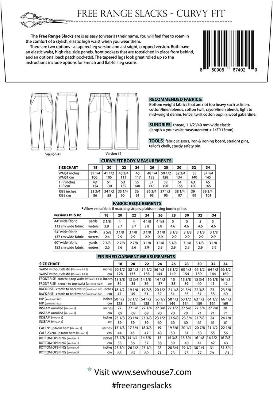Free Range Slacks Pattern for Curvy Figures - A Must - Have!
