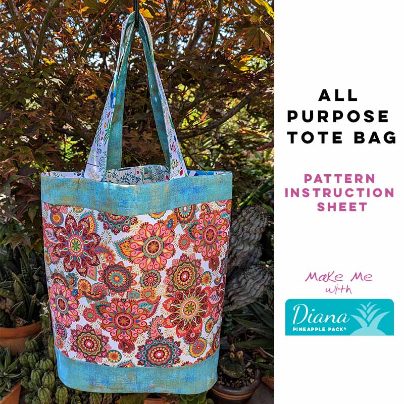 Diana Pineapple Pack Pattern All-Purpose Tote Bag - A Must-Have!