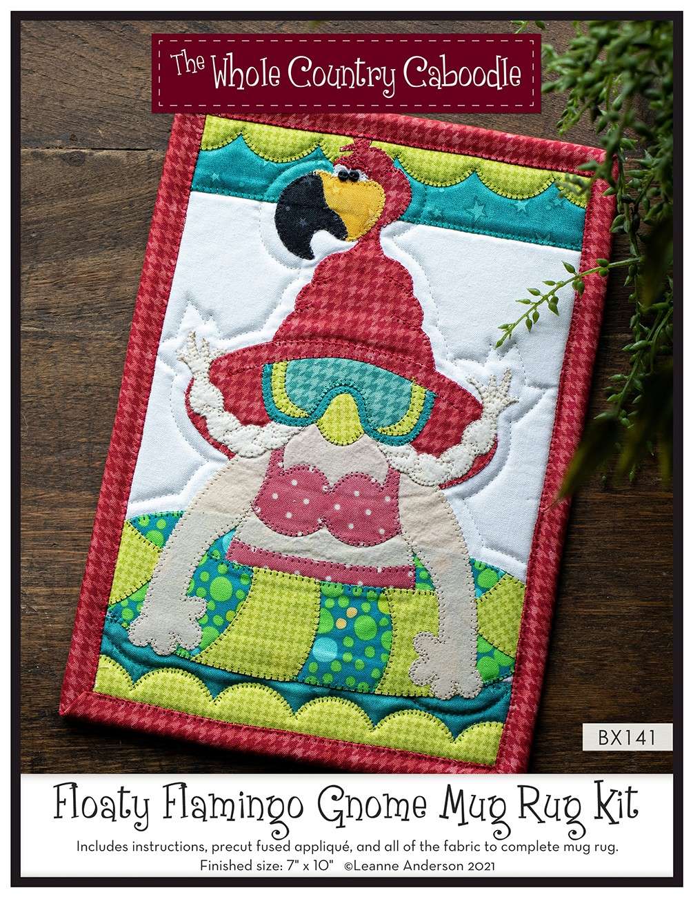 Charming Floaty Flamingo Gnome Mug Rug DIY Kit