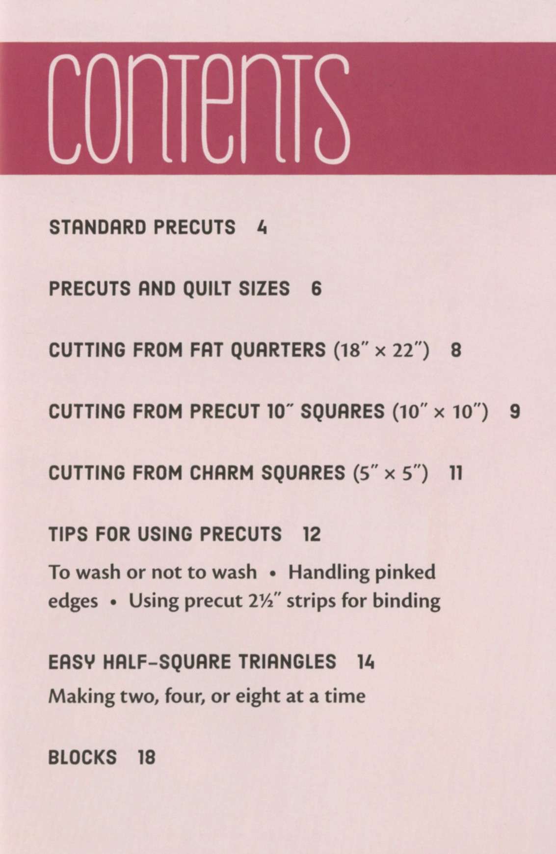 Must-Have Precuts Quilting Pocket Guide