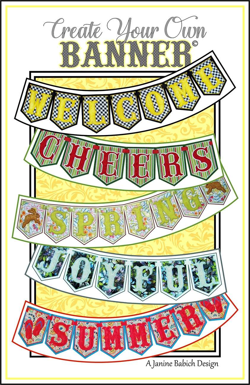 Janine Babich's Exclusive Banner Embroidery Kit: Create Your Own!