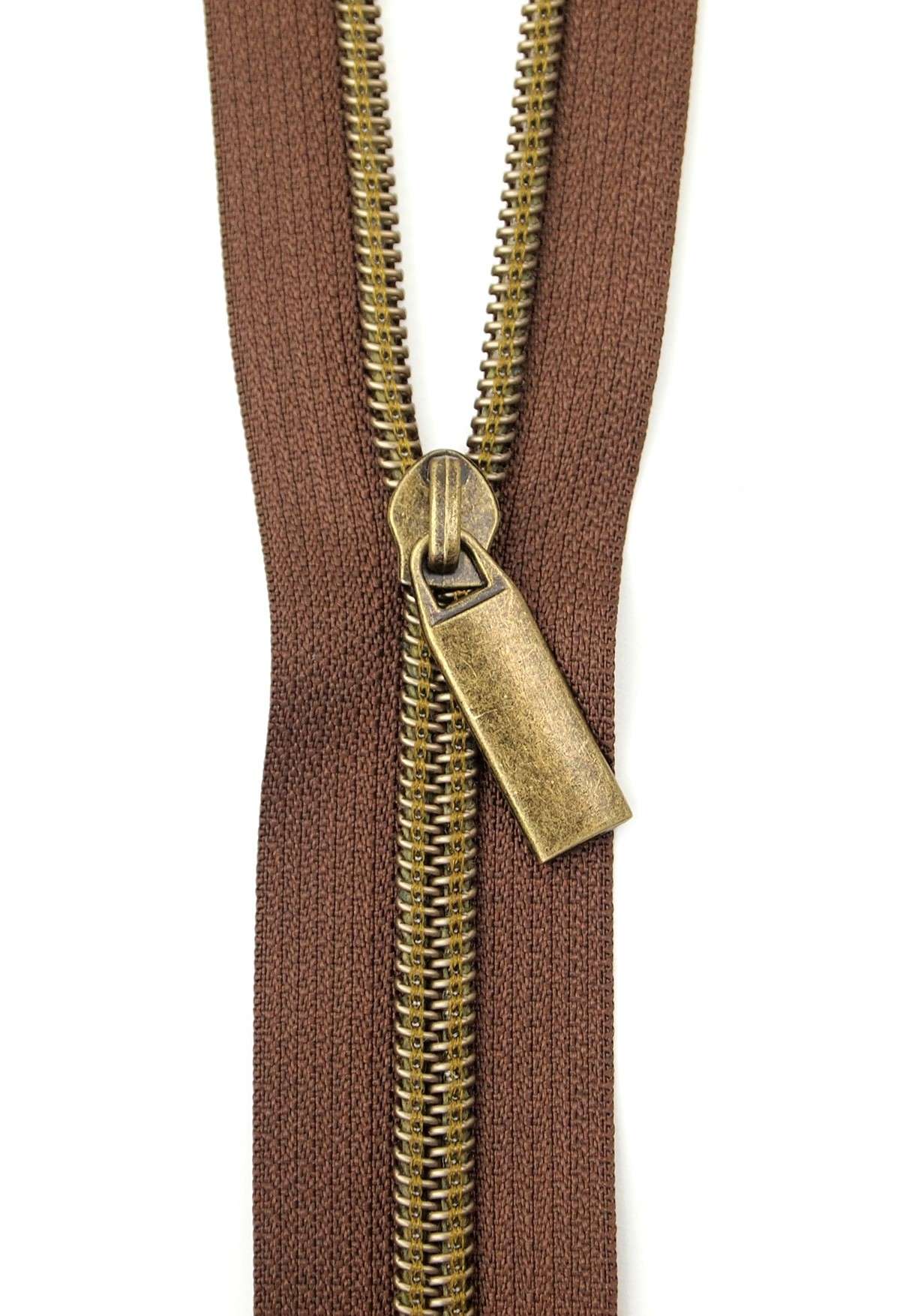 Gorgeous Brown Tape Antique Teeth #5 Zippers by the Yard