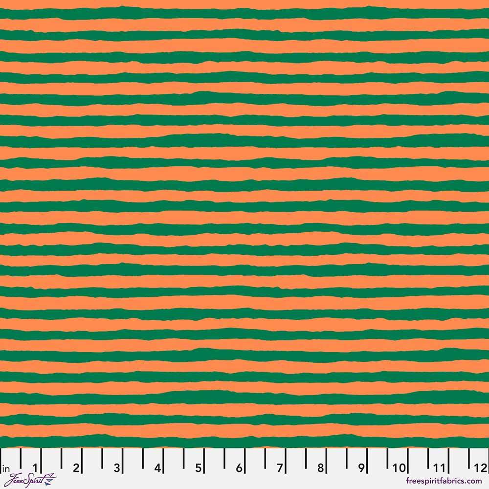 FreeSpirit's Kaffe Fassett Collective Comb Stripe in Green - Add a Splash of Color to Your Fabric Collection!