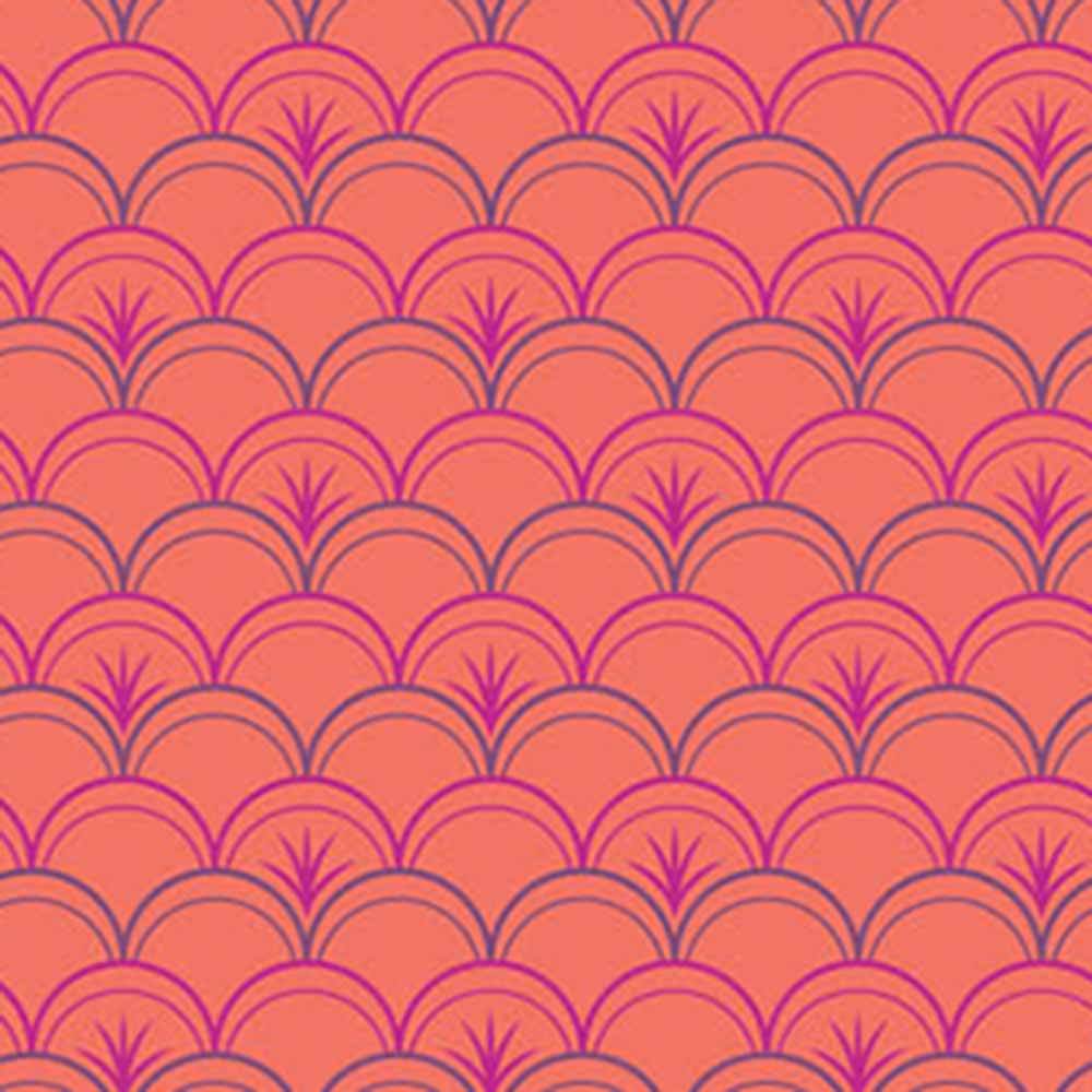 Figo Trade Winds by Kathy Doughty - Coral Scales Fabric Yardage