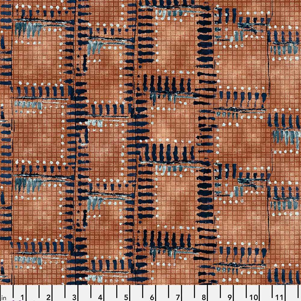 FreeSpirit - Rust & Bloom by Sarah Sczepanski: Stunning Rust Yardage Fabric