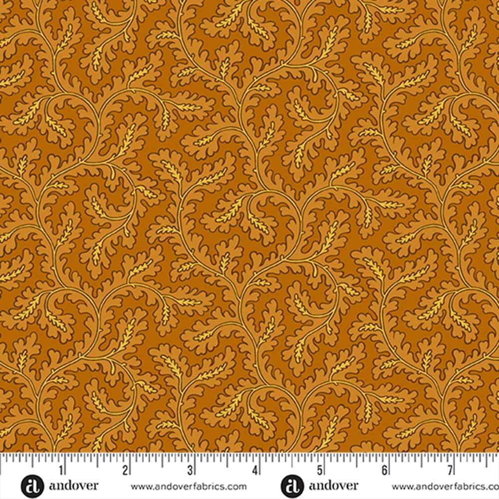 Andover Fabrics Gathering Collection - Oak Leaves Pumpkin Yardage: Perfect for Autumn Projects!