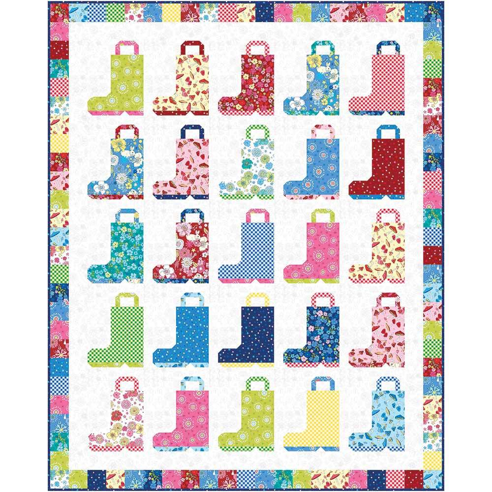 Chance of Rain Quilt Kit by Wendy Sheppard - Tiny Secrets Collection from Benartex