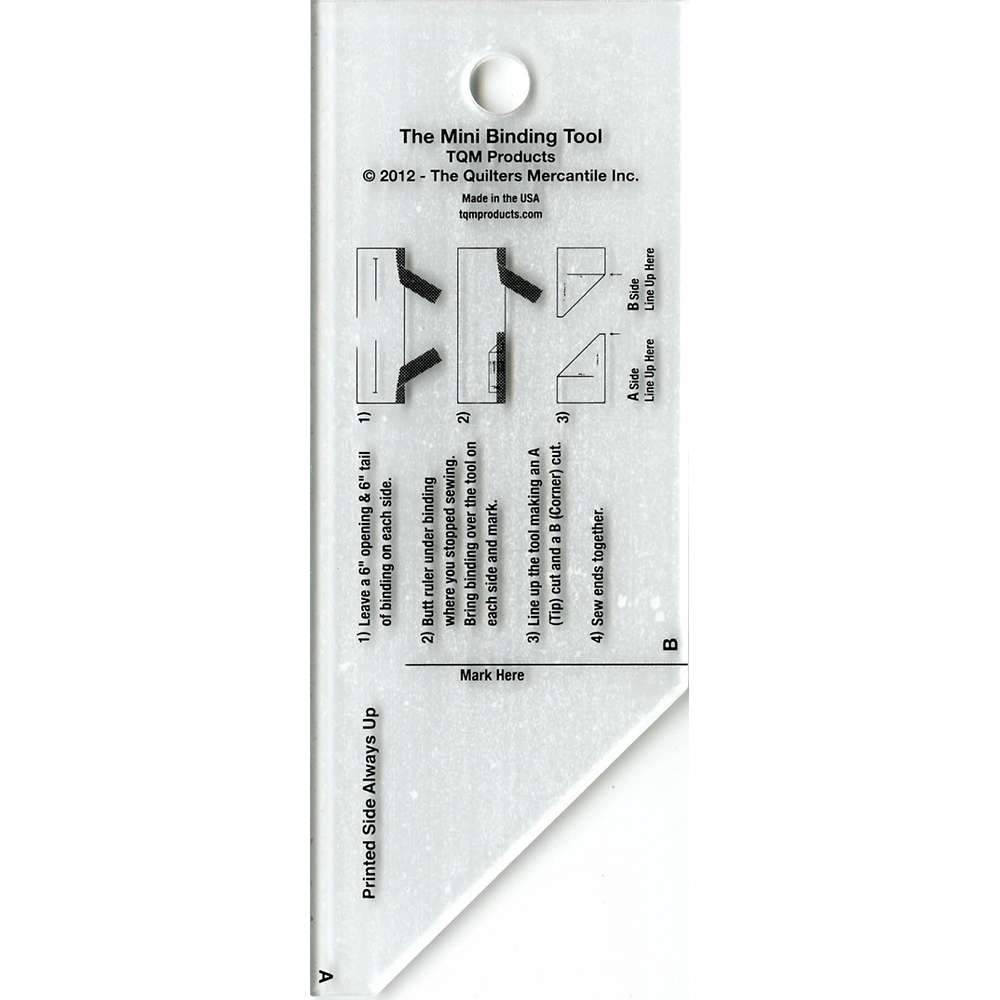 TQM Products' Mini Binding Tool Template Ruler - A Quilter's Dream!