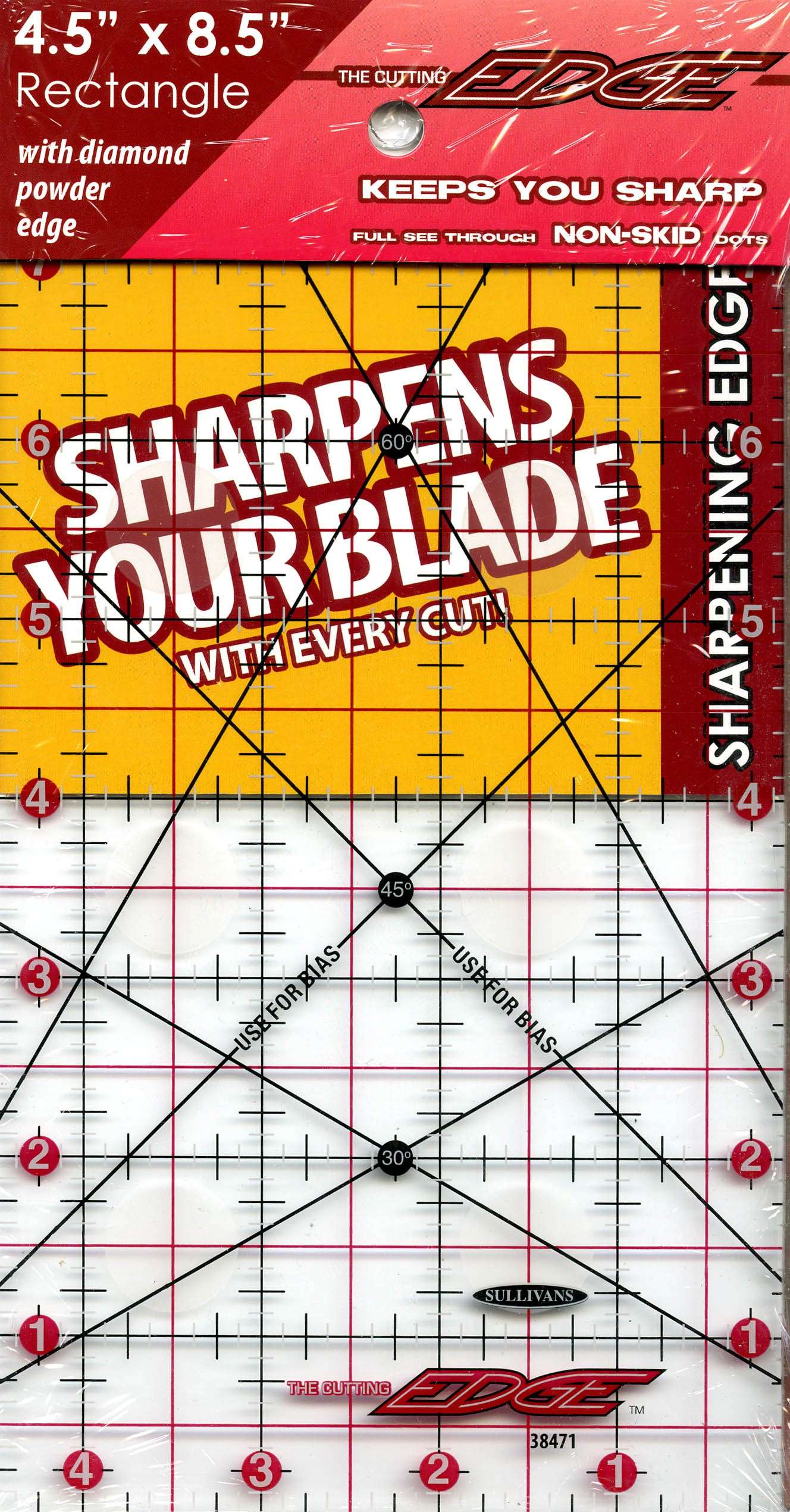 The Ultimate Clear Sharpening Edge Ruler: 4-1/2in x 8-1/2in - Revolutionize Your Cutting!