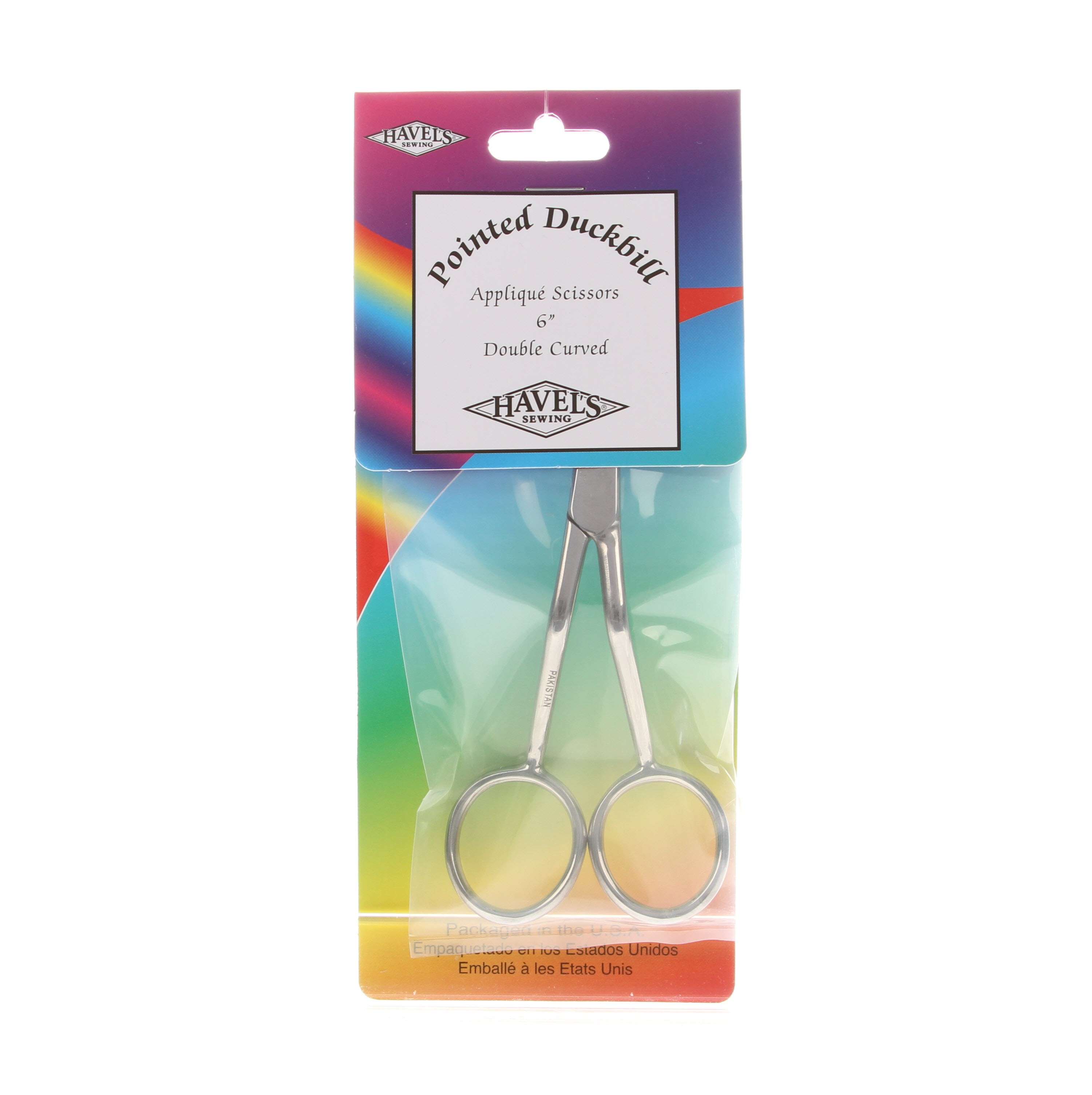 Havels 6-Inch Double Pointed Duckbill Applique Scissors - Cut with Precision!