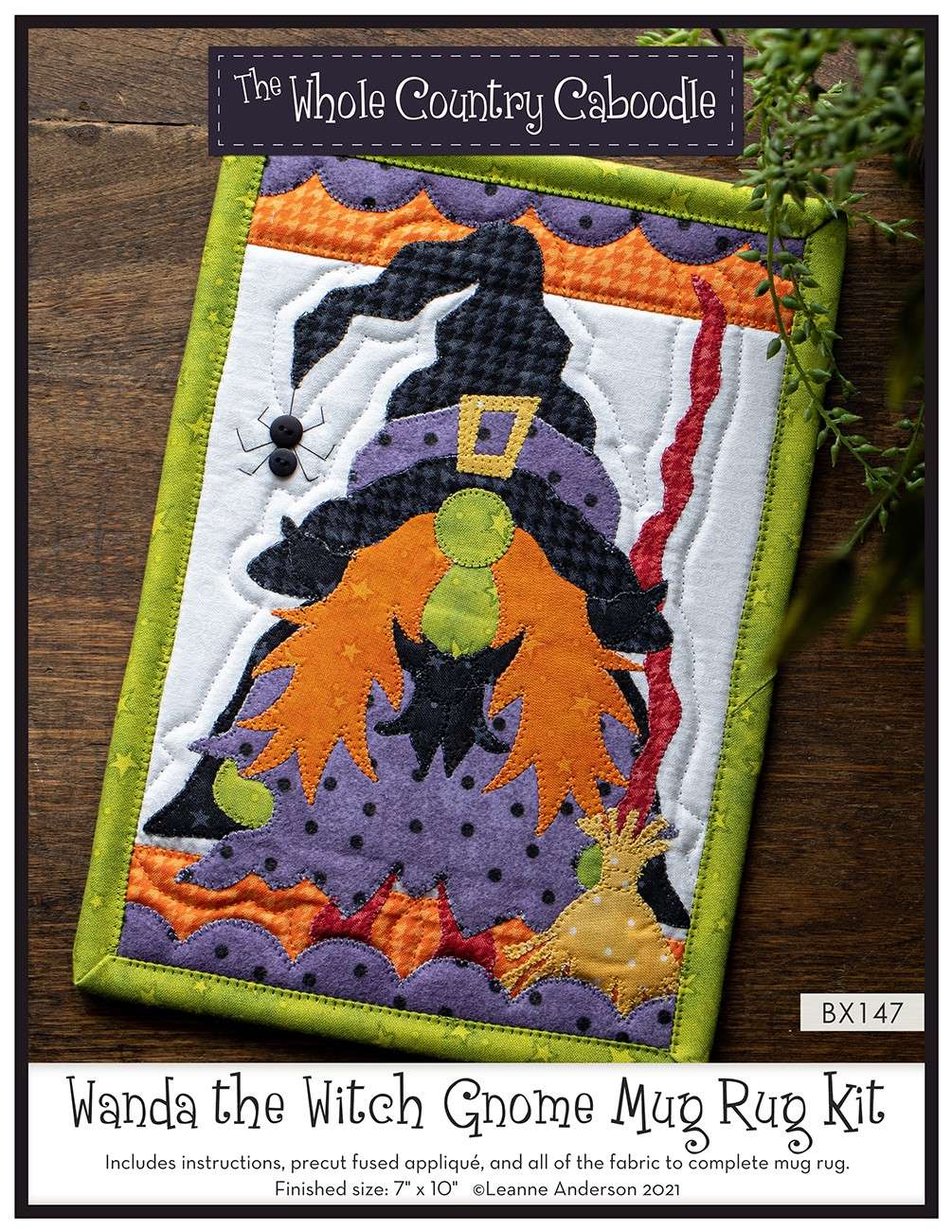 Enchanting Wanda the Witch Gnome Mug Rug Kit - Create Your Own Magic!