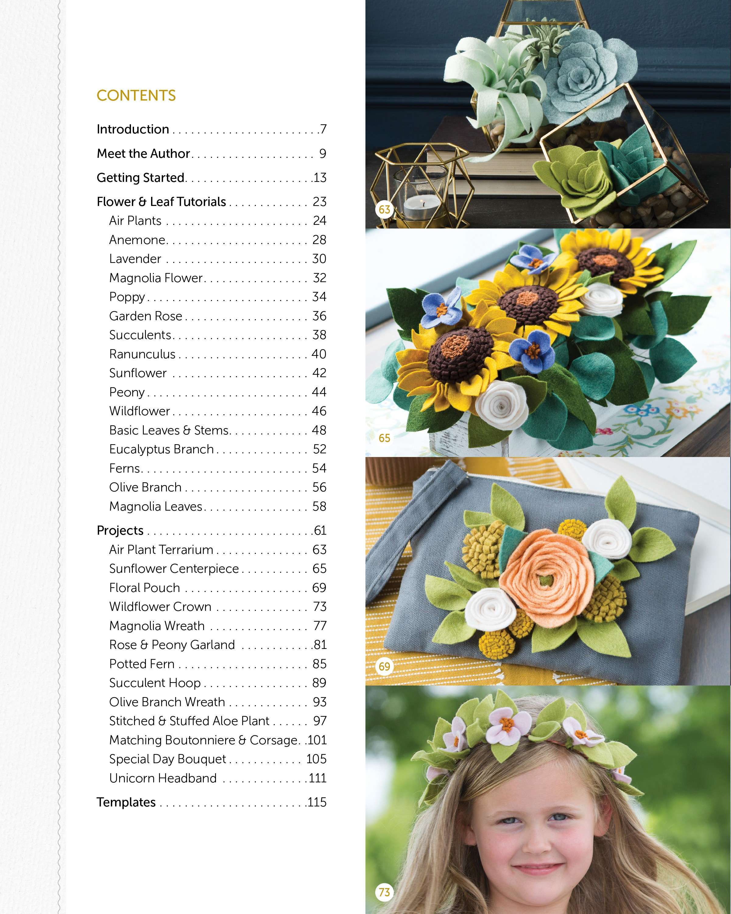 Felt Flower Crafting Workshop Book