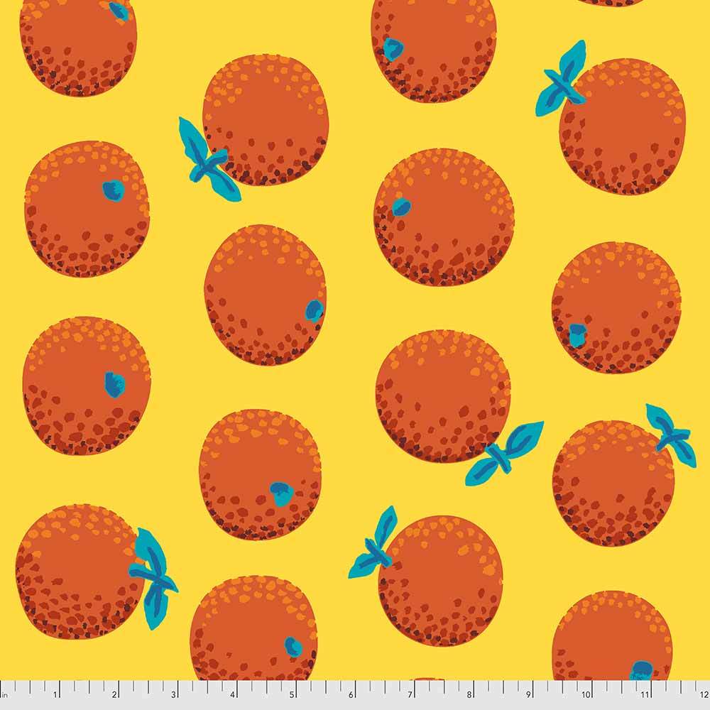 FreeSpirit's Kaffe Fassett Citrus Orange Yardage: A Captivating Design!