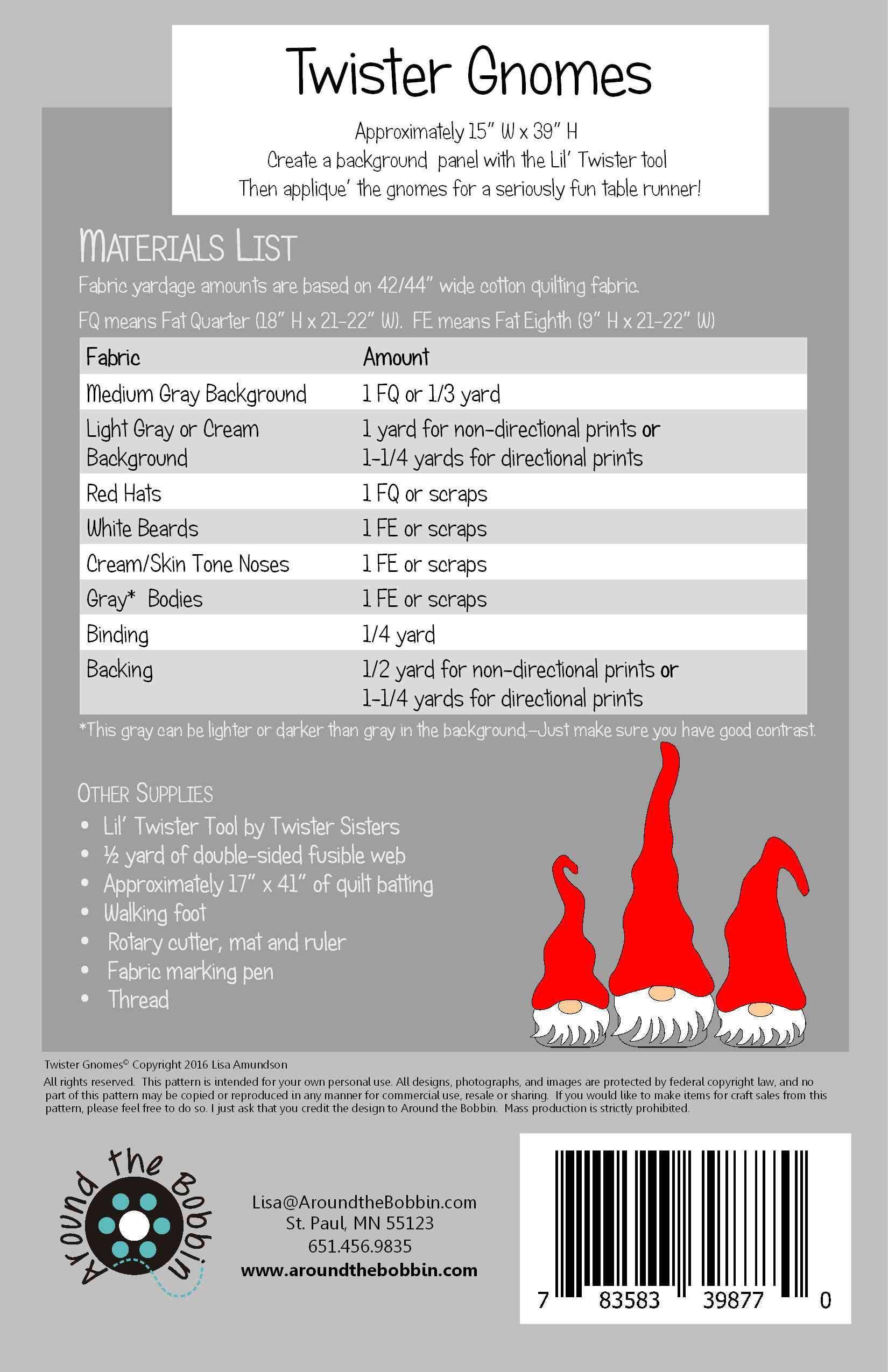 Whimsical Twister Gnomes Pattern