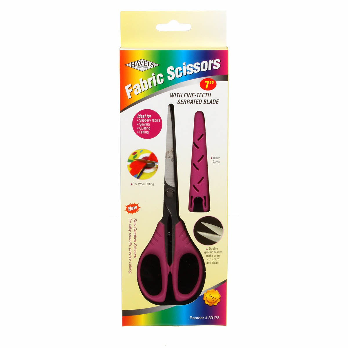 7-Inch Fine Teeth Sewing Scissors - Your Ideal Sewing Companion!