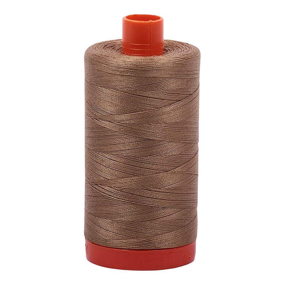 Toast 50wt Aurifil 100% Cotton Mako Thread - Large Spool of 1,422 Yards for Endless Sewing