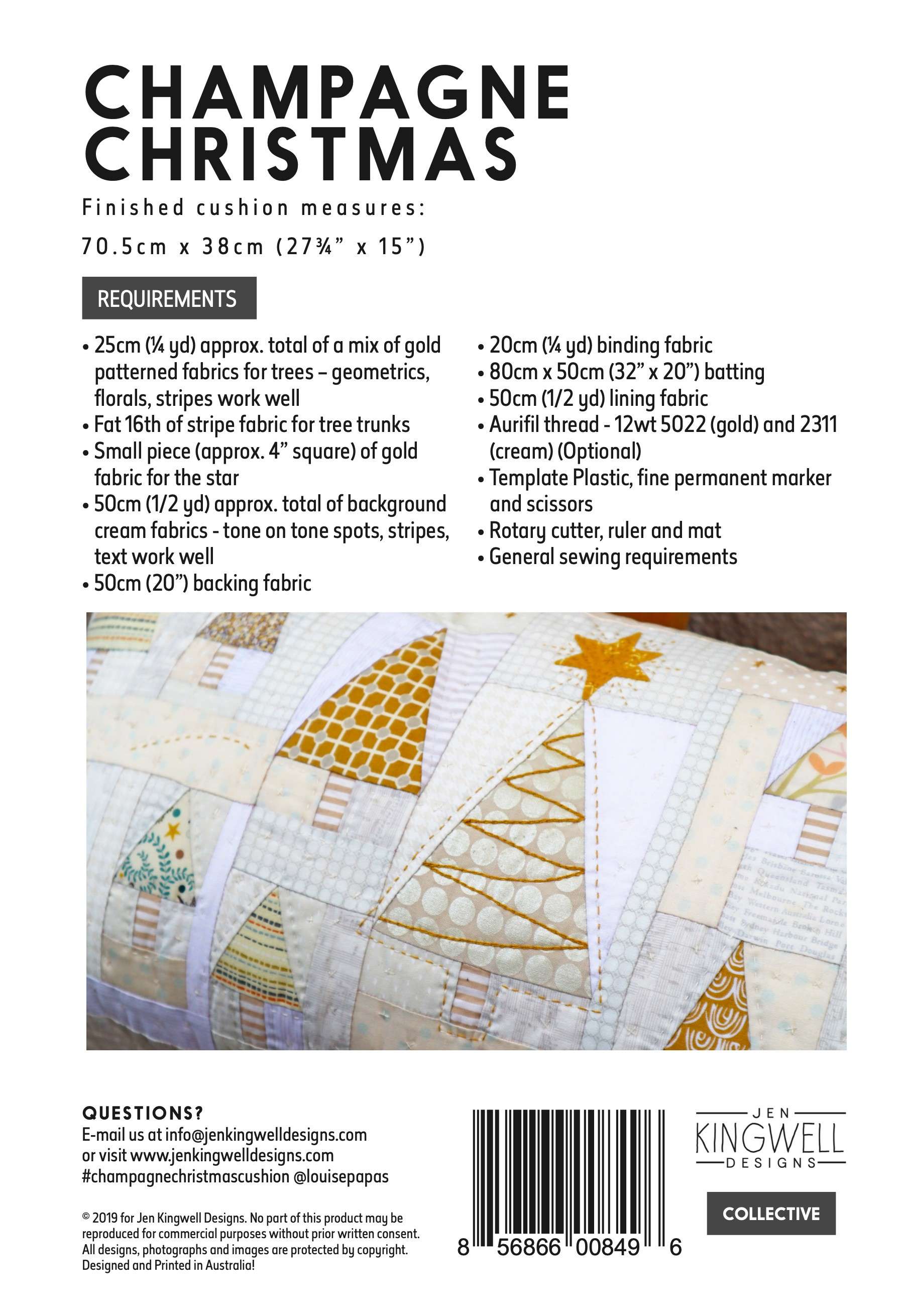 Enchanting Champagne Christmas Pattern