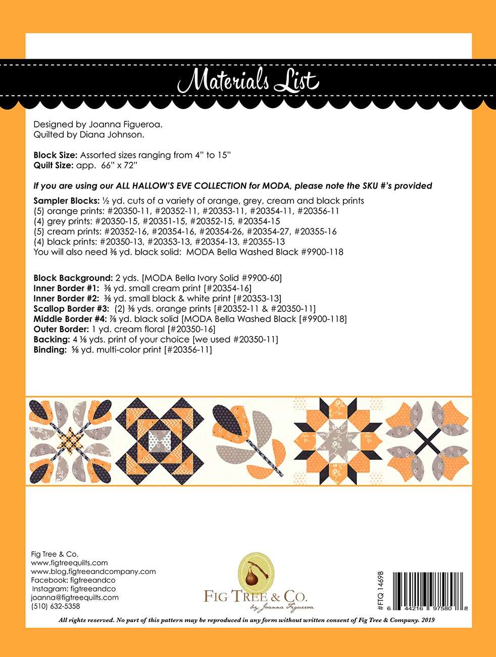 Joanna Figueroa's Enchanting Halloween Figs Quilt Pattern