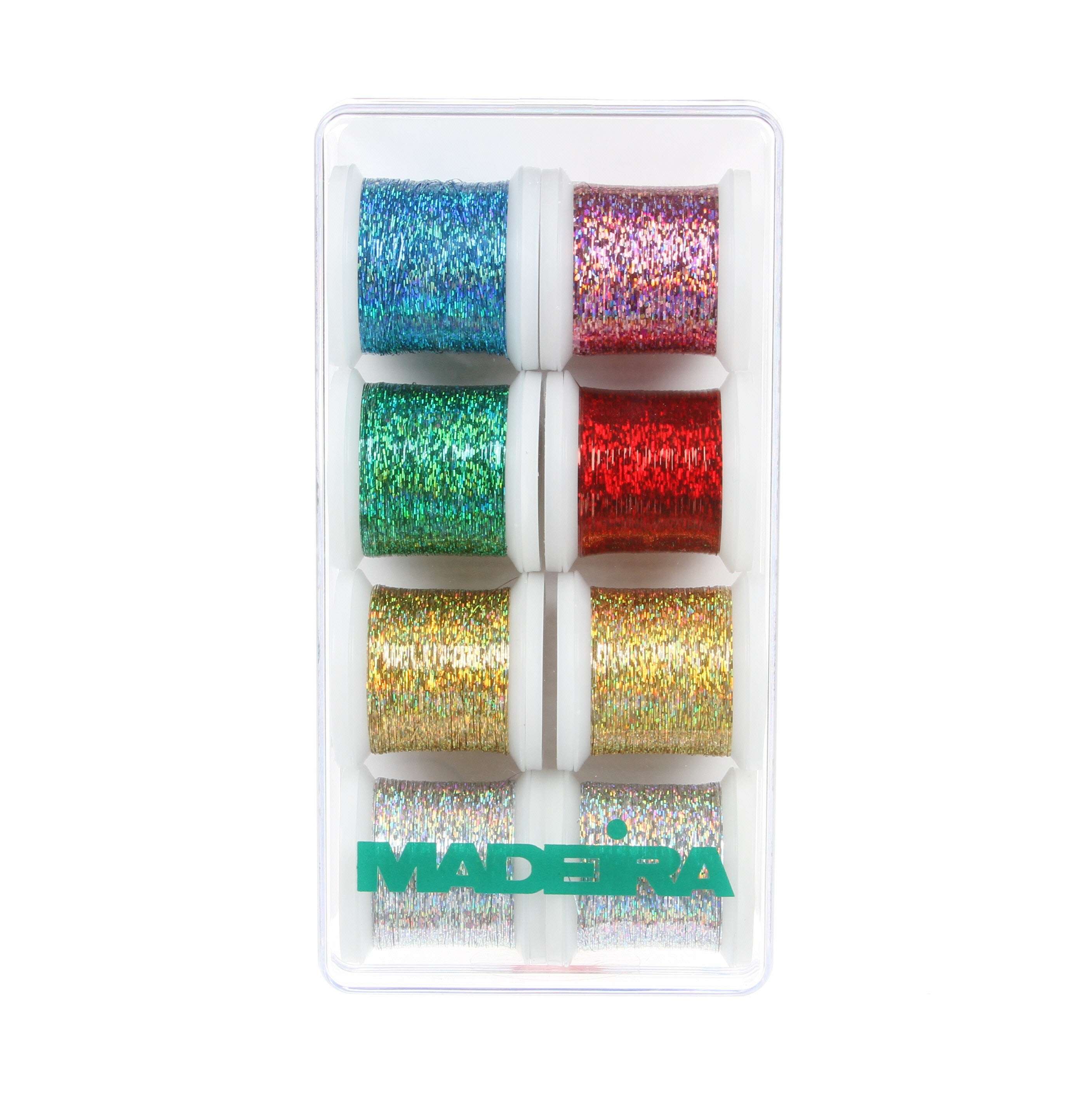 Madeira Jewel Holographic Thread Set - 8 Color Collection