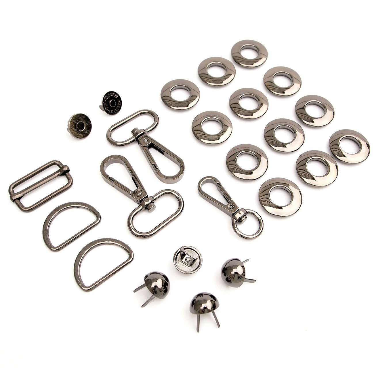 Stunning Gunmetal Hardware Kit for Magnolia Drawstring Bucket Bags