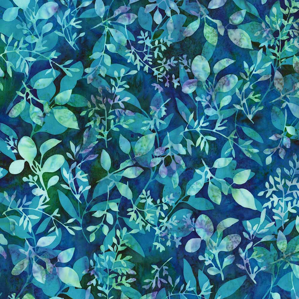 Hoffman Challenge - Fresh Meadow Batik Trailing Vine Sapphire Yardage: Dive into the 35th Annual Challenge!