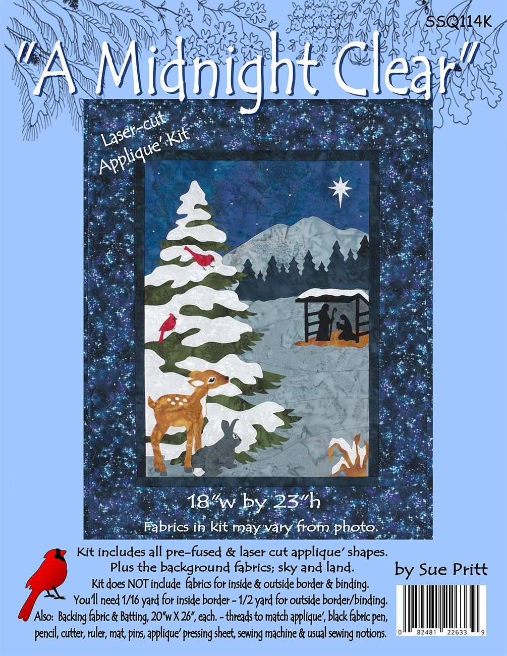 Enchanting A Midnight Clear Applique Kit