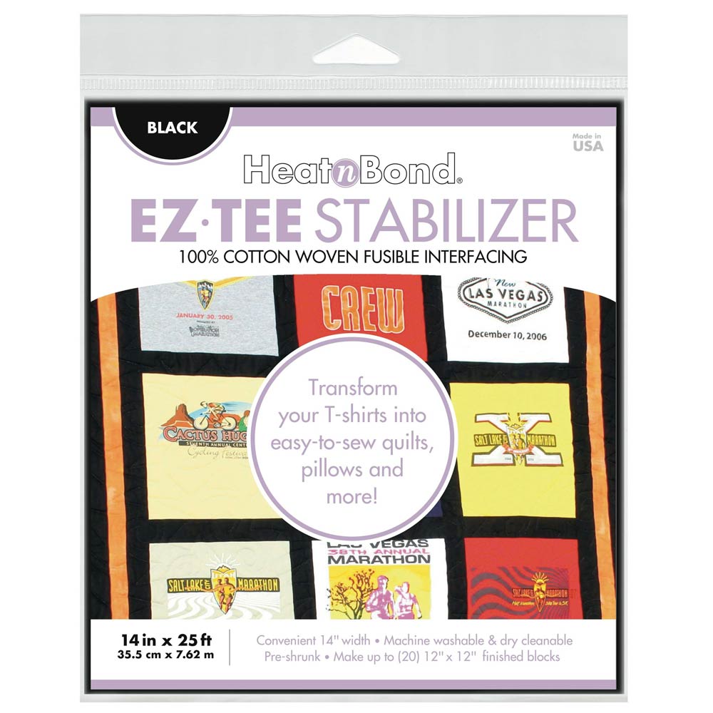 HeatnBond EZ Tee Stabilizer - Stylish Black, 14in x 25ft