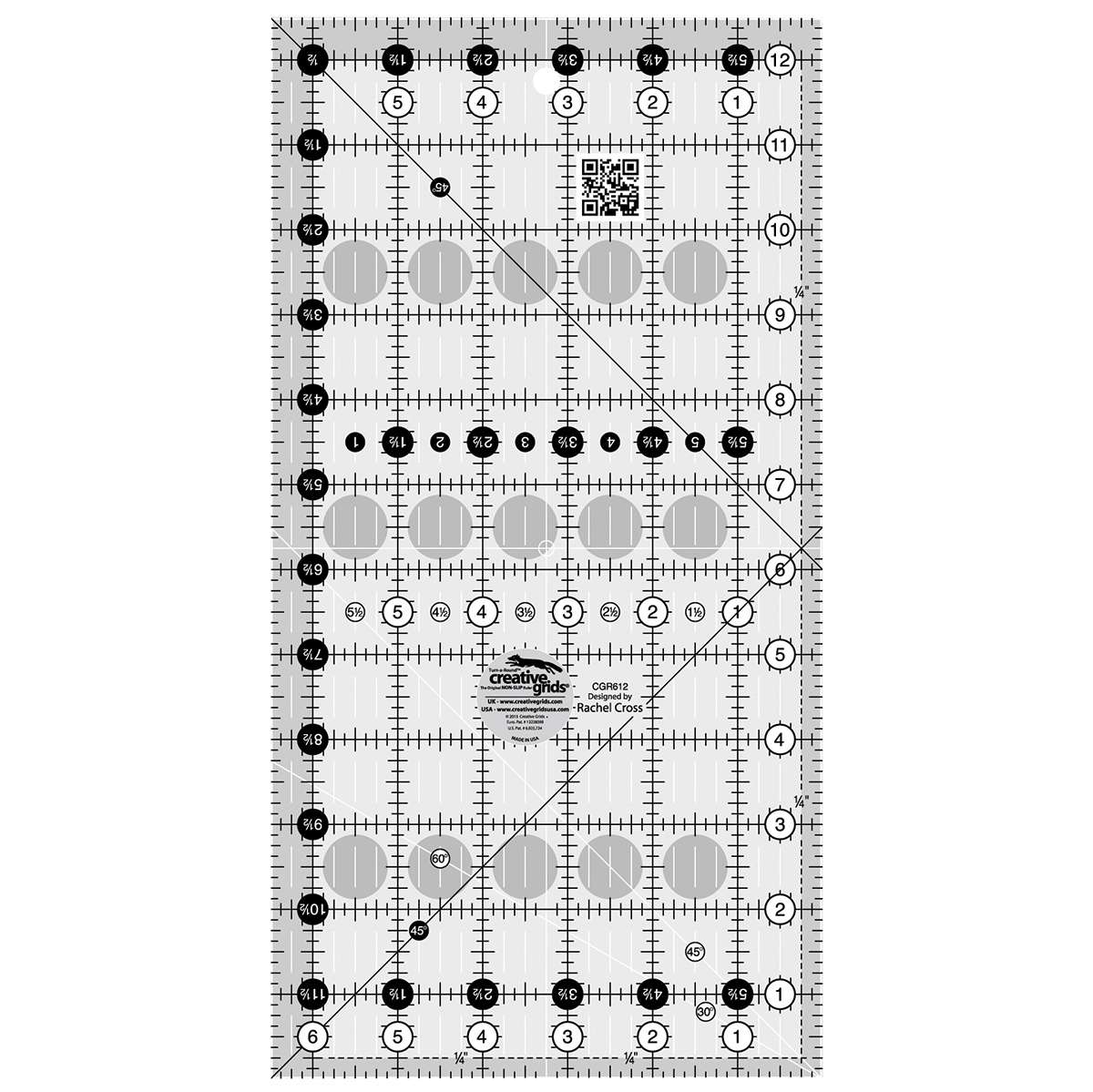 Creative Grids 6 1/2 x 12 1/2 Quilt Ruler - Your Ultimate Quilting Companion