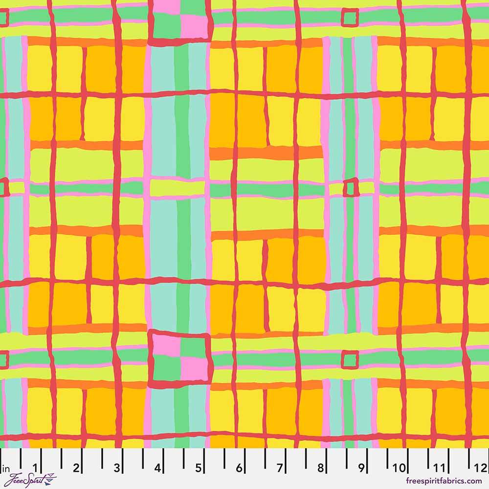 FreeSpirit's Kaffe Fassett Collective - Checkmate Citrus Fabric Yardage by Brandon Mably