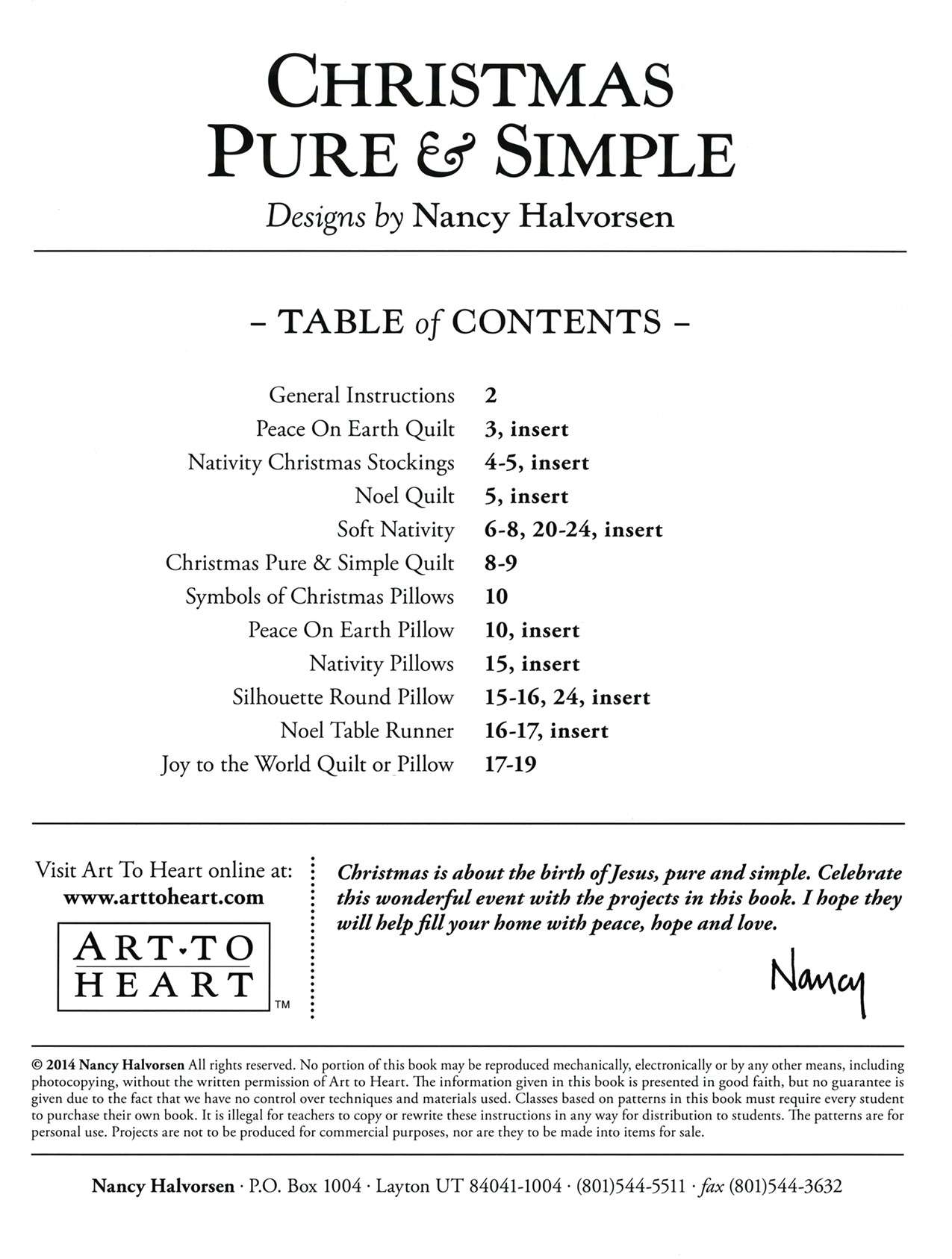 Pure and Simple Christmas Softcover Book