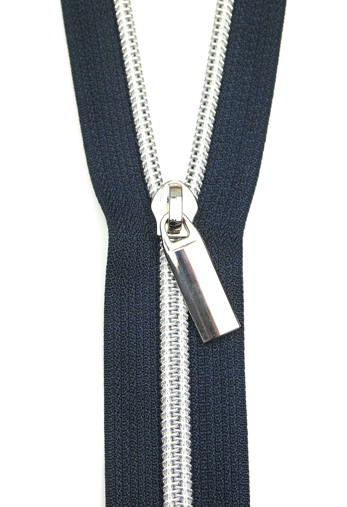 Navy Tape Nickel Teeth #5 Zippers by the Yard - A Must-Have!