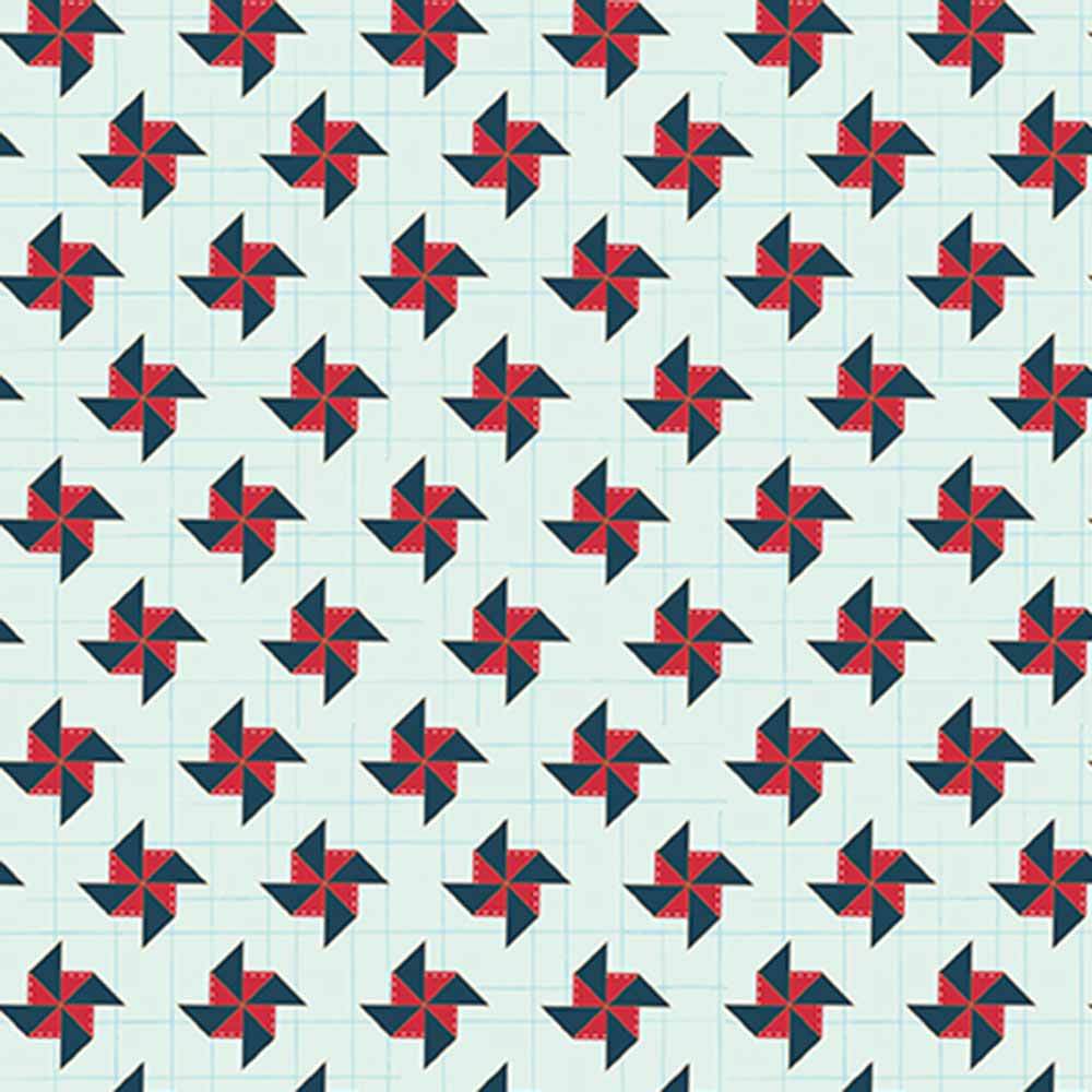 Riley Blake's Sweet Freedom Pinwheels Bleached Denim Yardage: A Patriotic Fabric Delight!