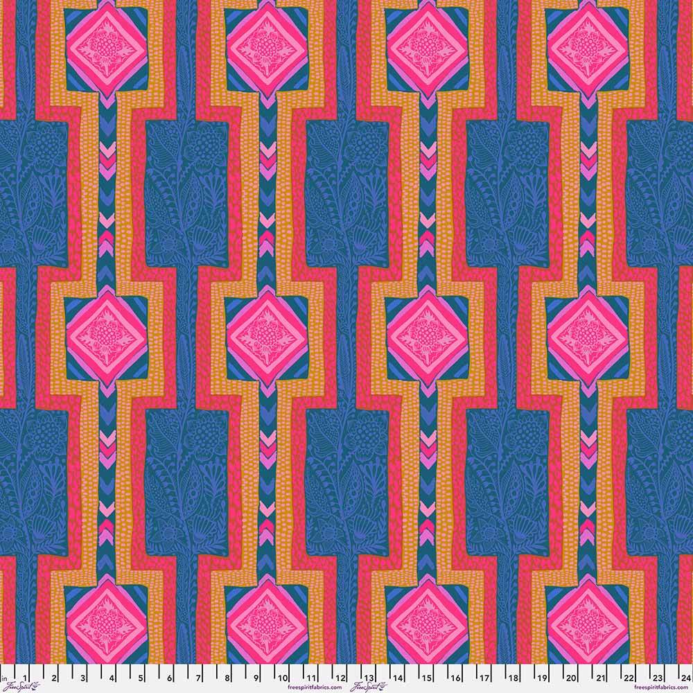 FreeSpirit's Brave Anna Maria Labyrinth Royal Yardage - A Colorful Adventure!