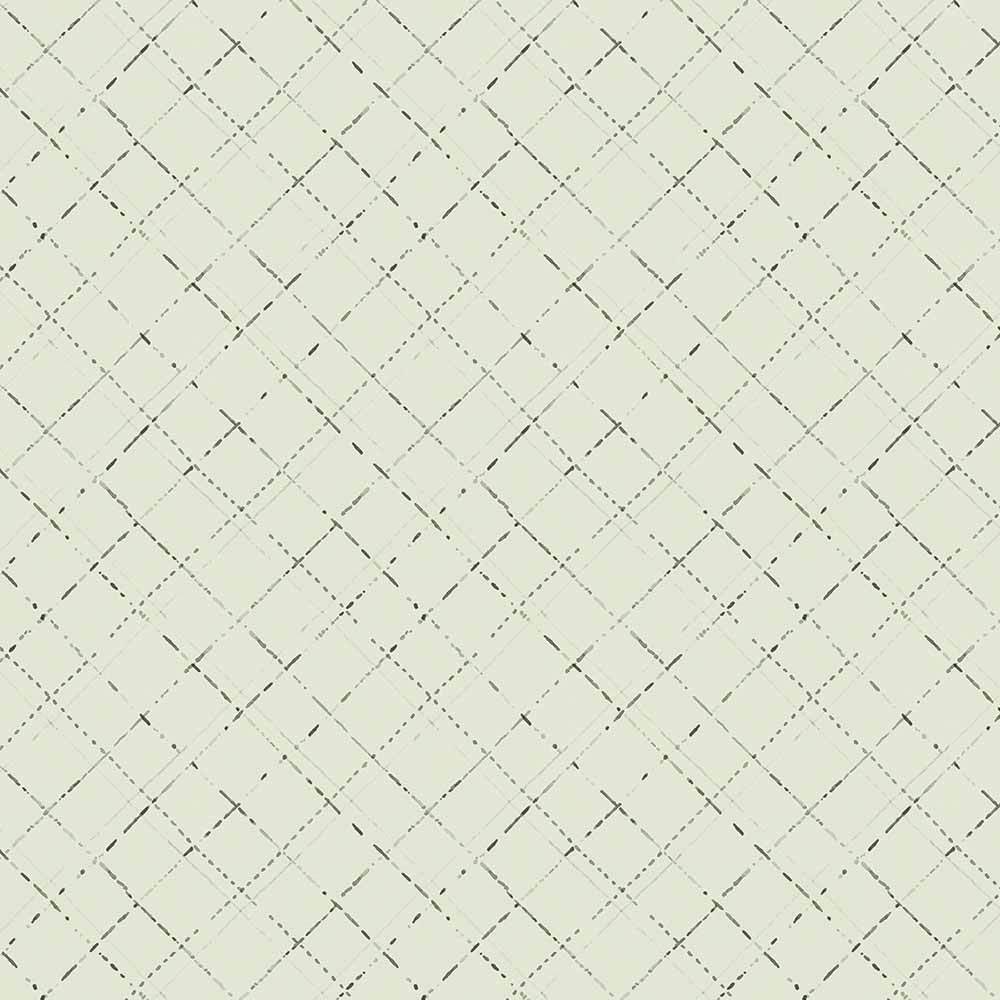 Wilmington Prints - Au Naturel by Lisa Audit: Enchanting Green Diagonal Plaid Fabric by the Yard