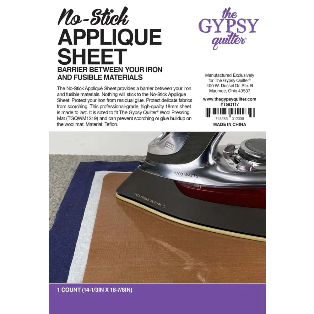 Gypsy Quilter Premium No-Stick Applique Sheet - 14-1/3in x 18-7/8in