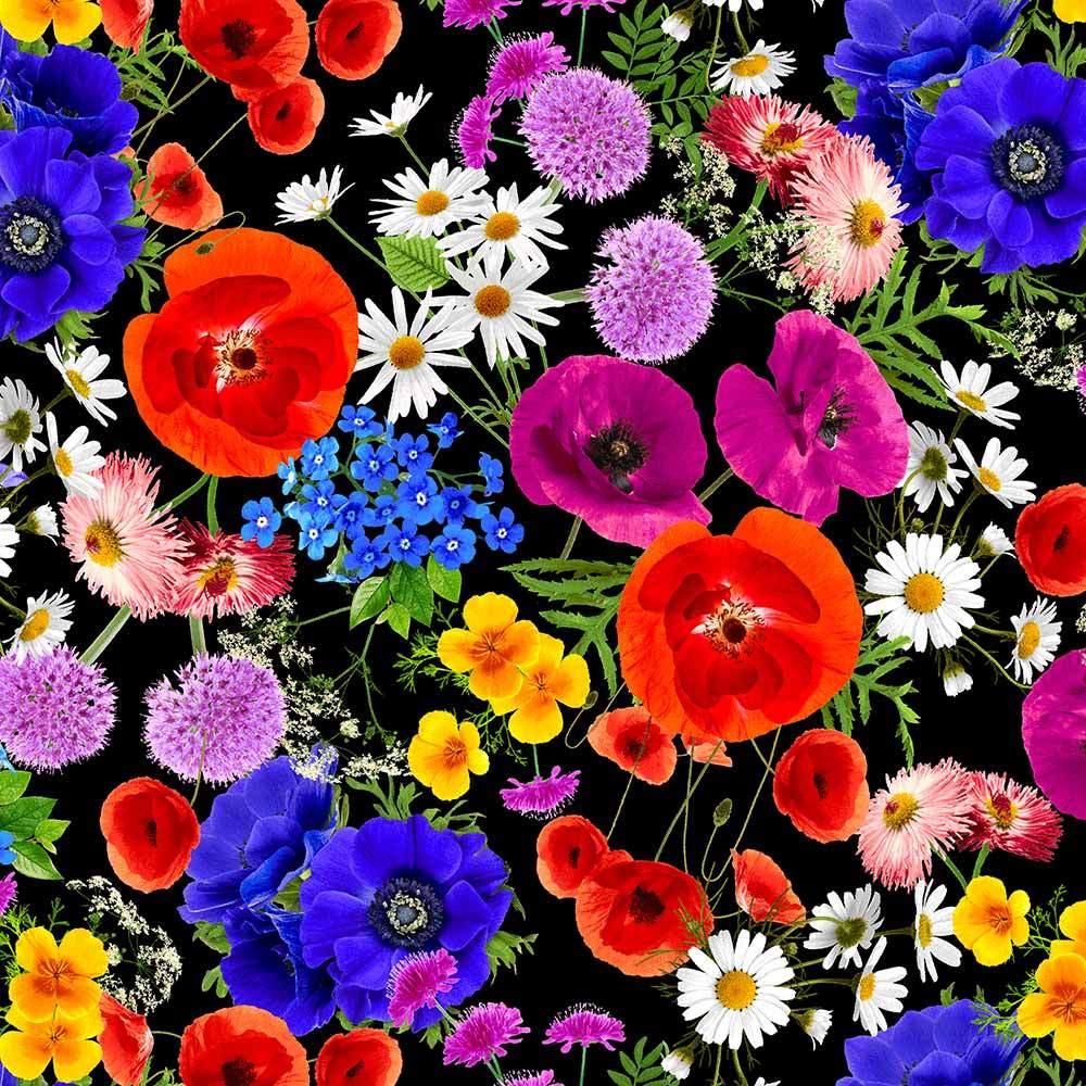 Timeless Treasures Wildflowers - 108-Inch Wide Fabric Yardage