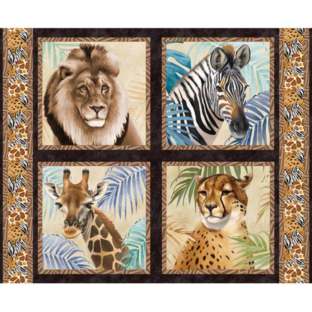 Safari Sights - 6 Piece - 1/2 Yard Bundle with a FREE Panel! Unleash Your Creativity!