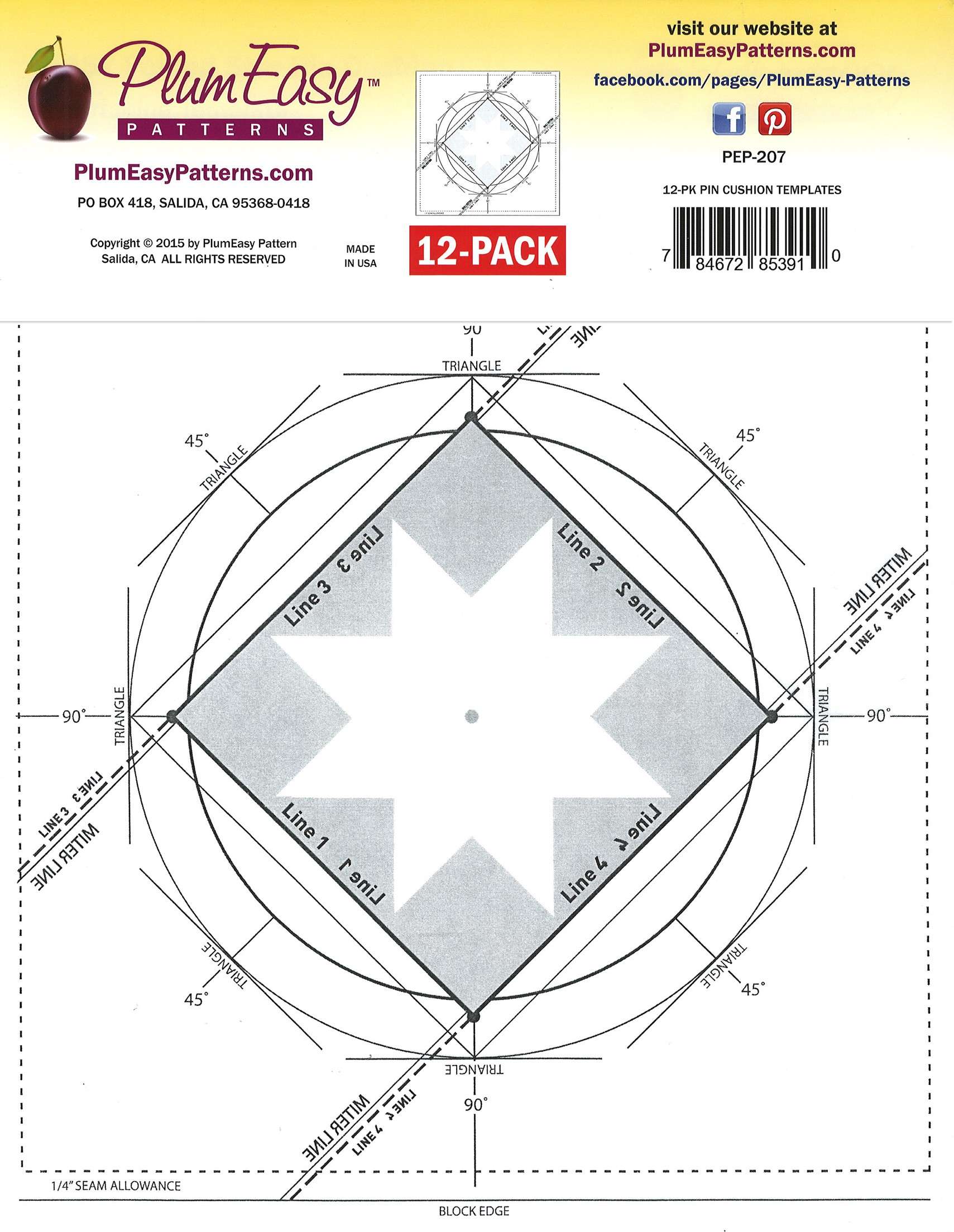 Fantastic 12-pack Folded Star Pincushion Templates - Get Yours Now!
