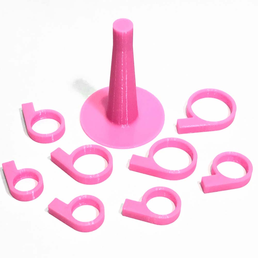 Gorgeous Pink 1/4in Guide Rings Set