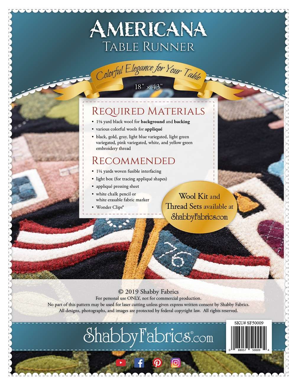 Charming Americana Table Runner: A Tribute to Early America